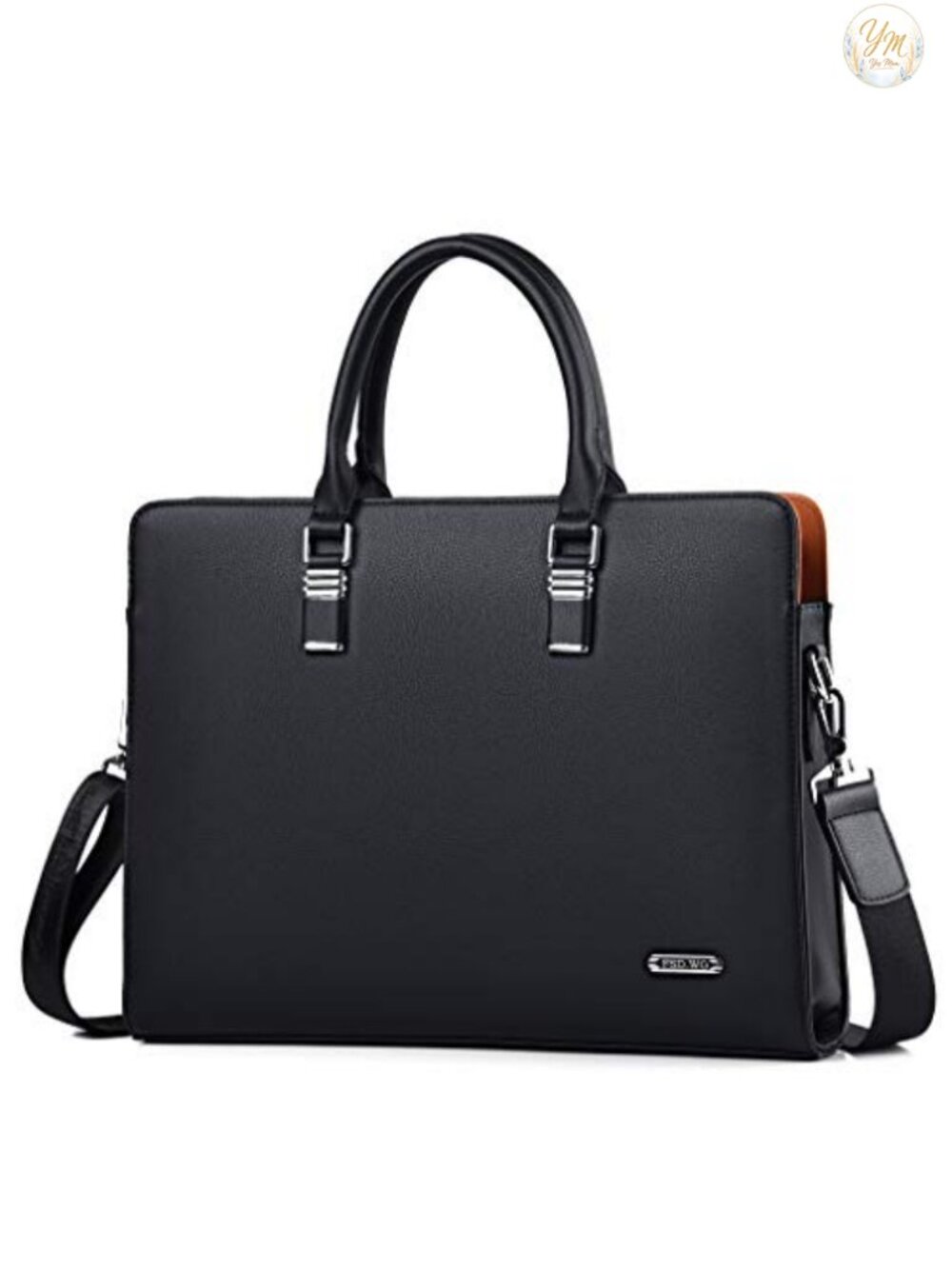 Genuine Leather Top Handle Laptop Briefcase, Classic Work Satchel Bag
